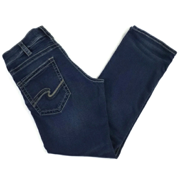 Silver Jeans Zac Dark Indigo Wash Relaxed Straight Leg Denim Jean Mens 34x31.25 - Picture 6 of 15